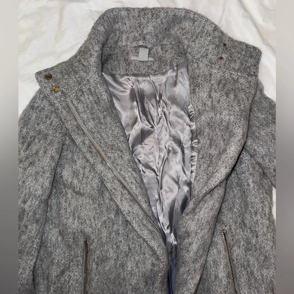 H&M Light Gray Wool Blend Coat - Picture 4 of 6